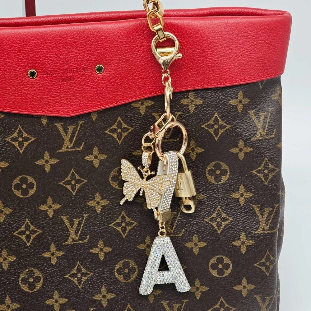 LV Gold Padlock 🔑 Authentic Louis Vuitton Charm + Unbranded Keychain